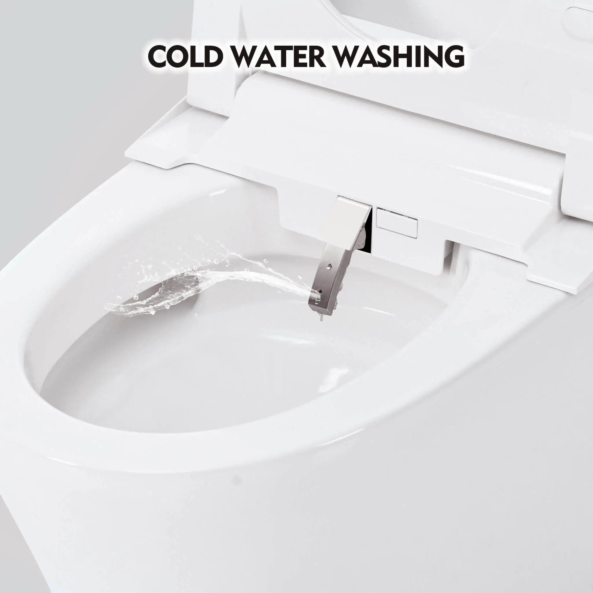 Nuvia 1/1.28 GPF Smart Compact Dual Flush Tankless Toilet Bidet Combo With Self-Cleaning Nozzle And Foot Sensor Flush (SAK58021) by SAKSBY WHOLESALE
