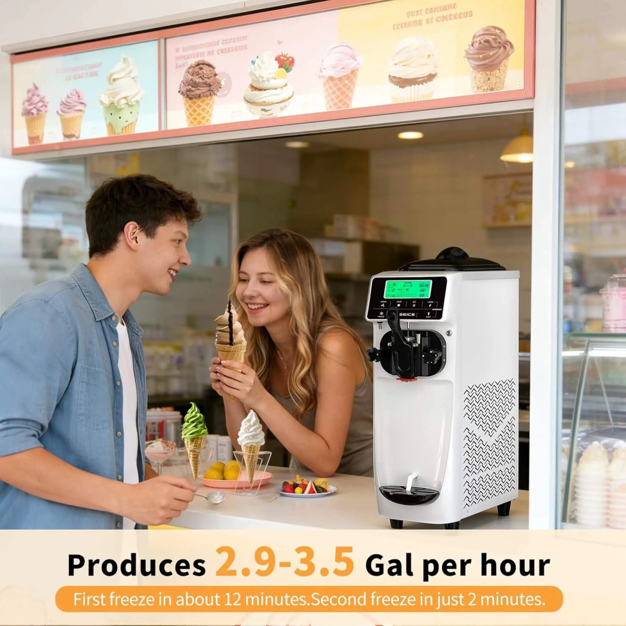1.6-Gal Single-Flavor Soft Serve Ice Cream Maker With Pre Cool (SAK96024) by SAKSBY WHOLESALE