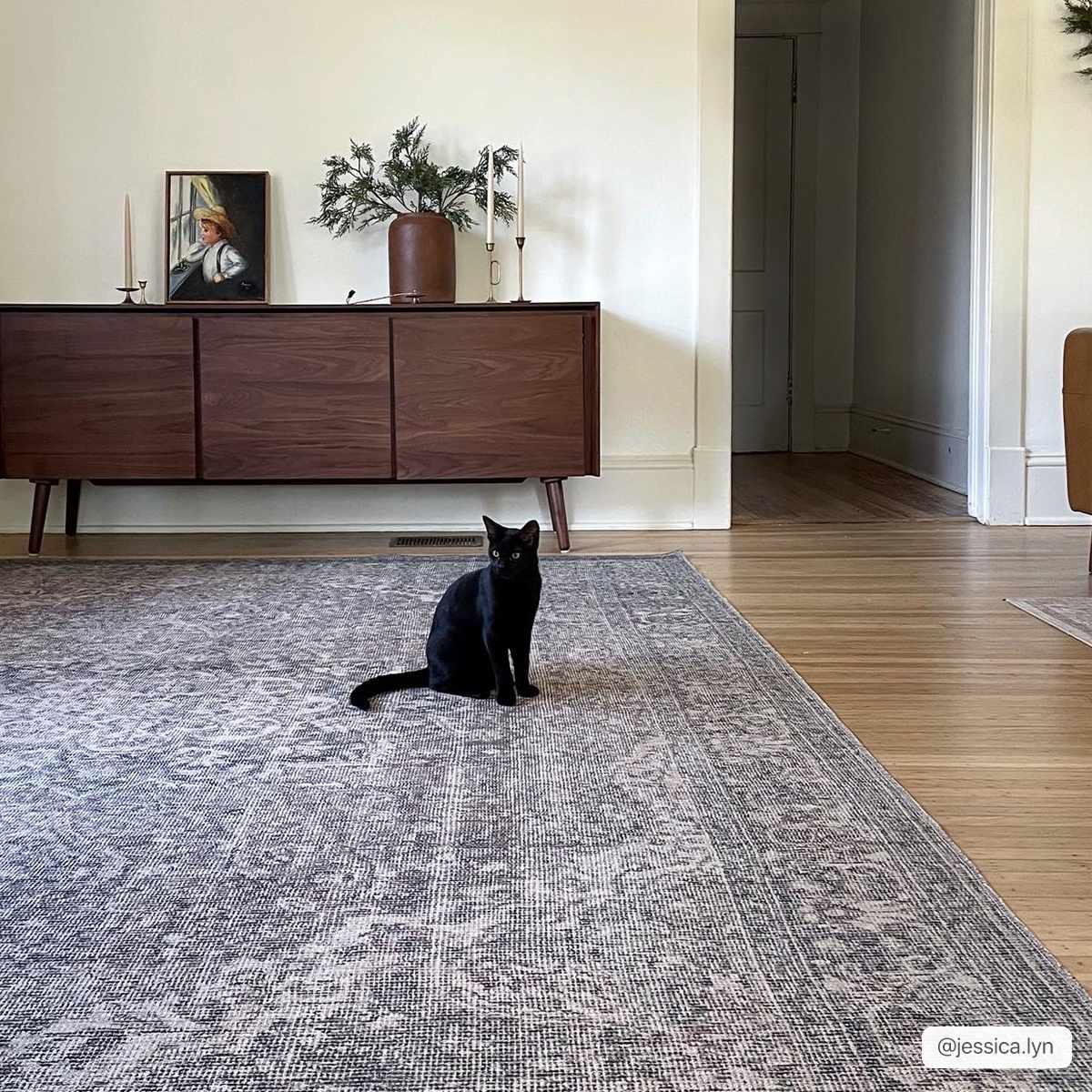 Greenpoint Dusty Blue Washable Rug by Boutique Rugs