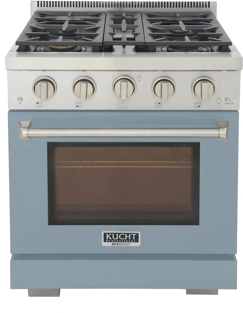 Kucht 30" Freestanding Professional Gas Range KFX3000X-LB by Farmhouse Kitchen and Bath