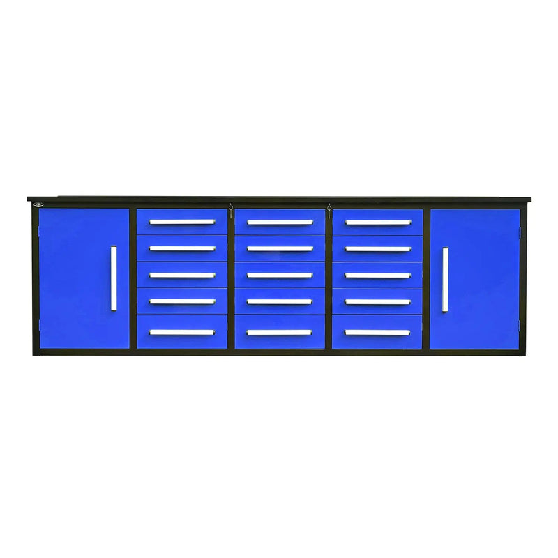 10ft Workbench Storage Cabinet with 15 Drawers & 2 Cabinets by Chery Industrial