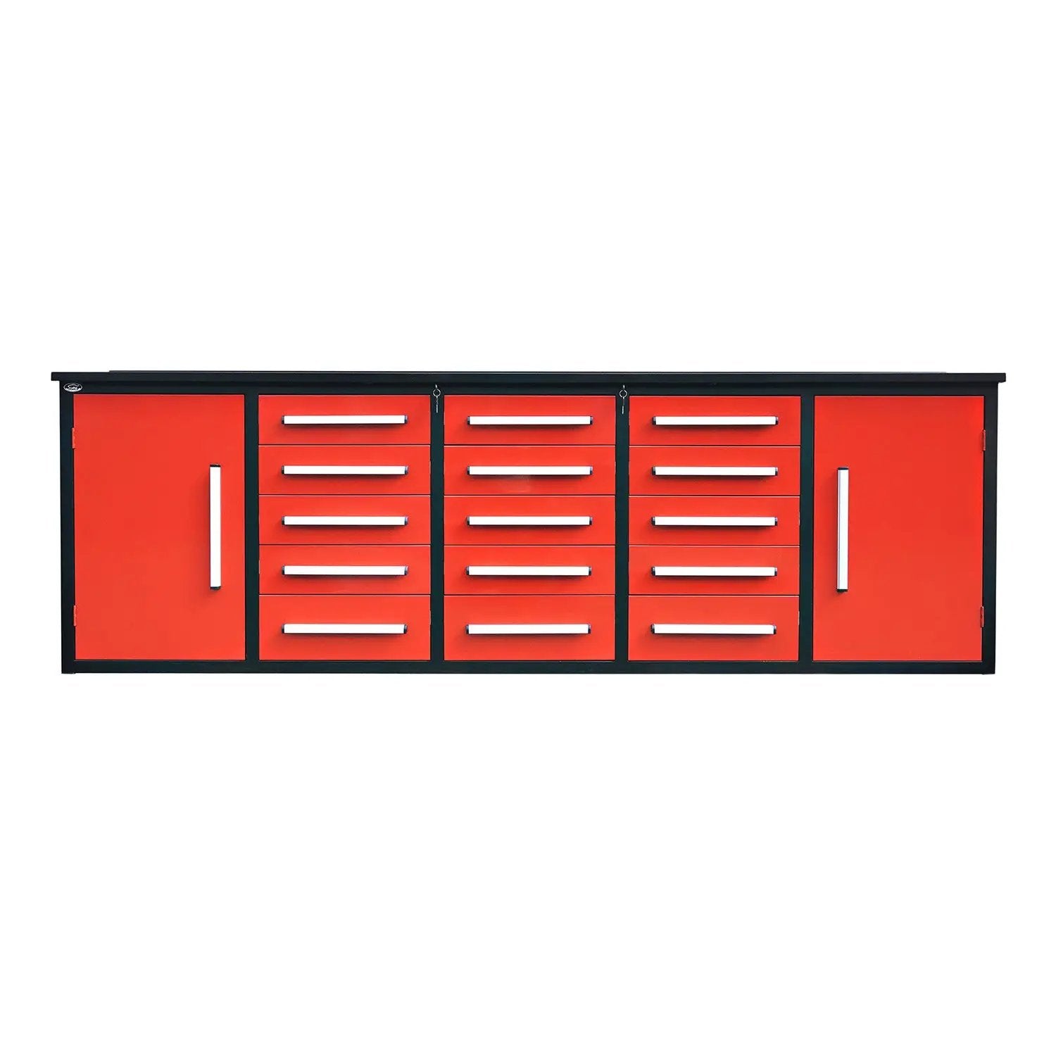 10ft Workbench Storage Cabinet with 15 Drawers & 2 Cabinets by Chery Industrial