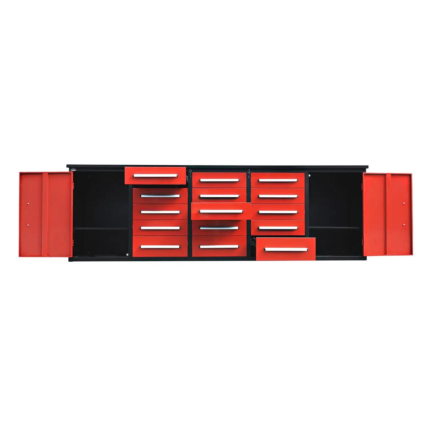 10ft Workbench Storage Cabinet with 15 Drawers & 2 Cabinets by Chery Industrial