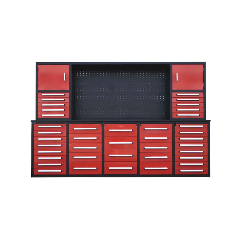 10ft Workbench Cabinet(40 Drawers, 2 Cabinets & 1 Pegboard) by Chery Industrial