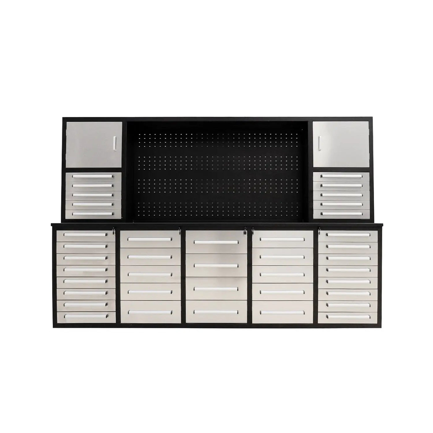 10ft Workbench Cabinet(40 Drawers, 2 Cabinets & 1 Pegboard) by Chery Industrial