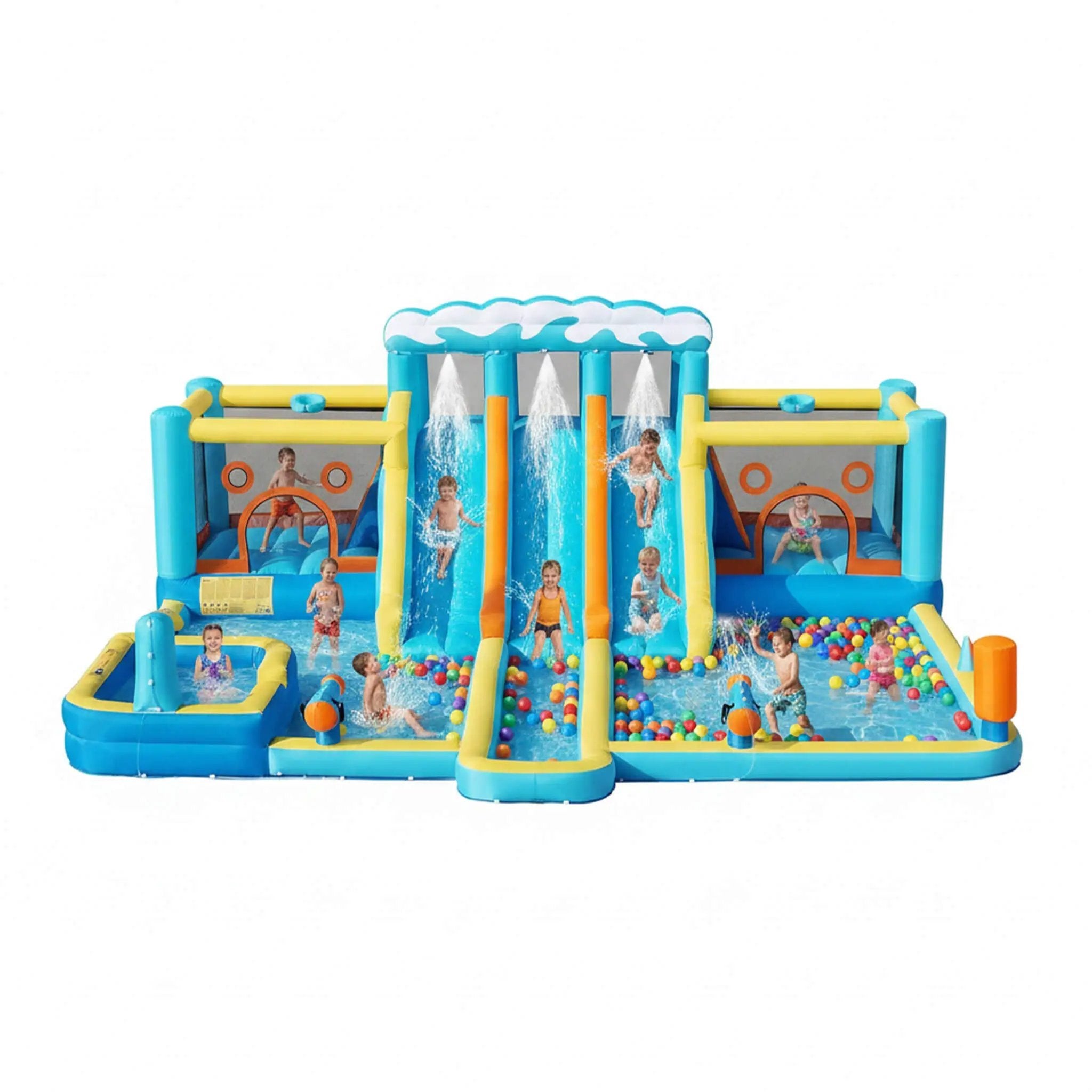 10-in-1 Inflatable Water Slide Bounce House With Blower (SAK26370) by SAKSBY WHOLESALE