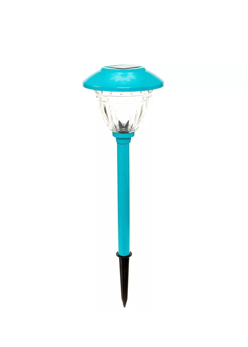 10 Pack Solar Pathway LED Lights Outdoor-Stainless Steel ( Turquoise ) by Outdoor Solar Outlet