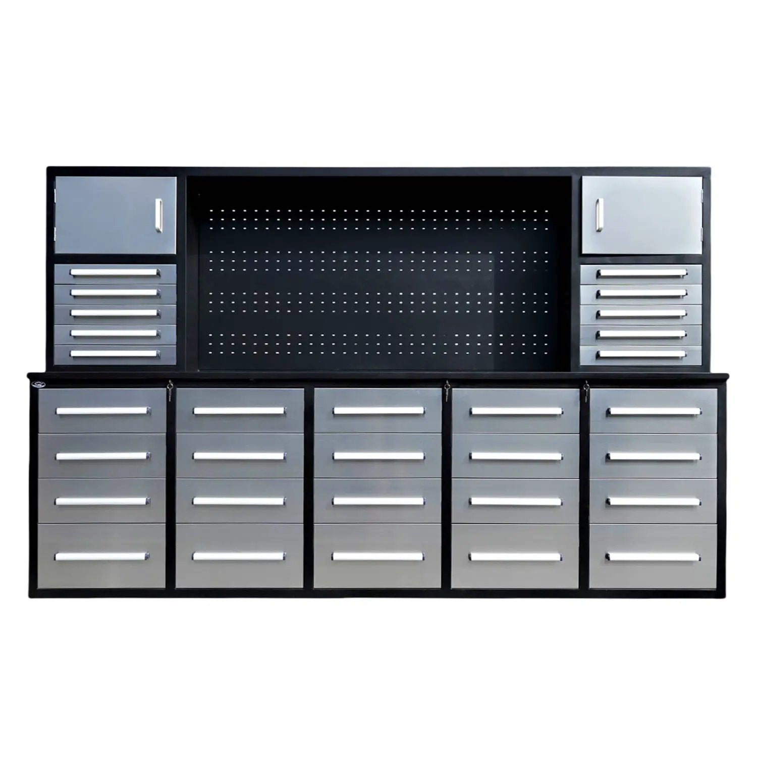 10ft Workbench Cabinet(30 Drawers, 2 Cabinets & 1 Pegboard) by Chery Industrial