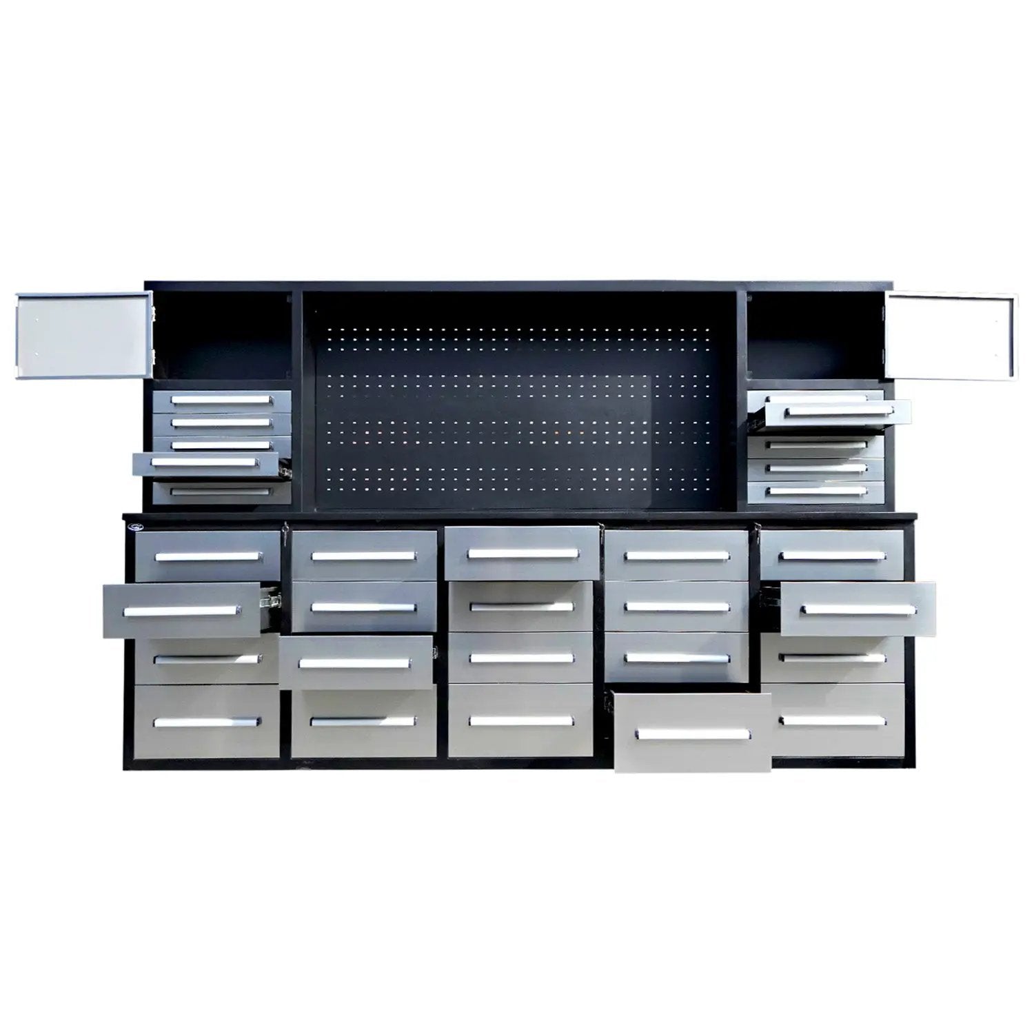 10ft Workbench Cabinet(30 Drawers, 2 Cabinets & 1 Pegboard) by Chery Industrial