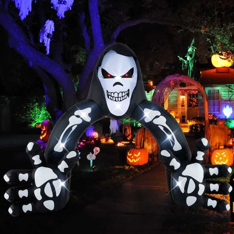 Halloween Inflatable Grim Reaper Archway with Stakes and Water Bags by DirectDeals