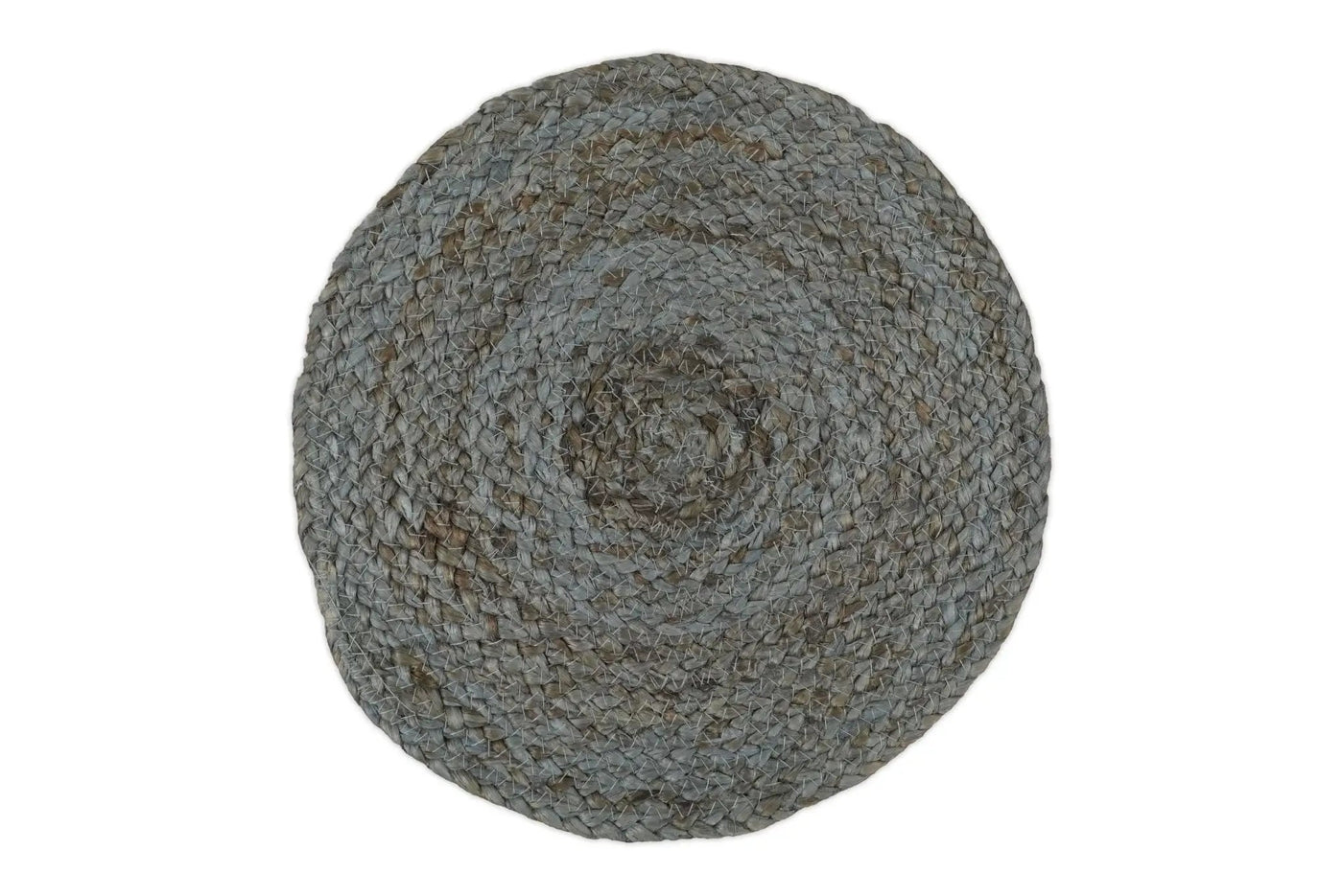 100% All Natural Fiber Hand Braided Boho Blue Round Jute Rug | JR1 by The Rug Decor