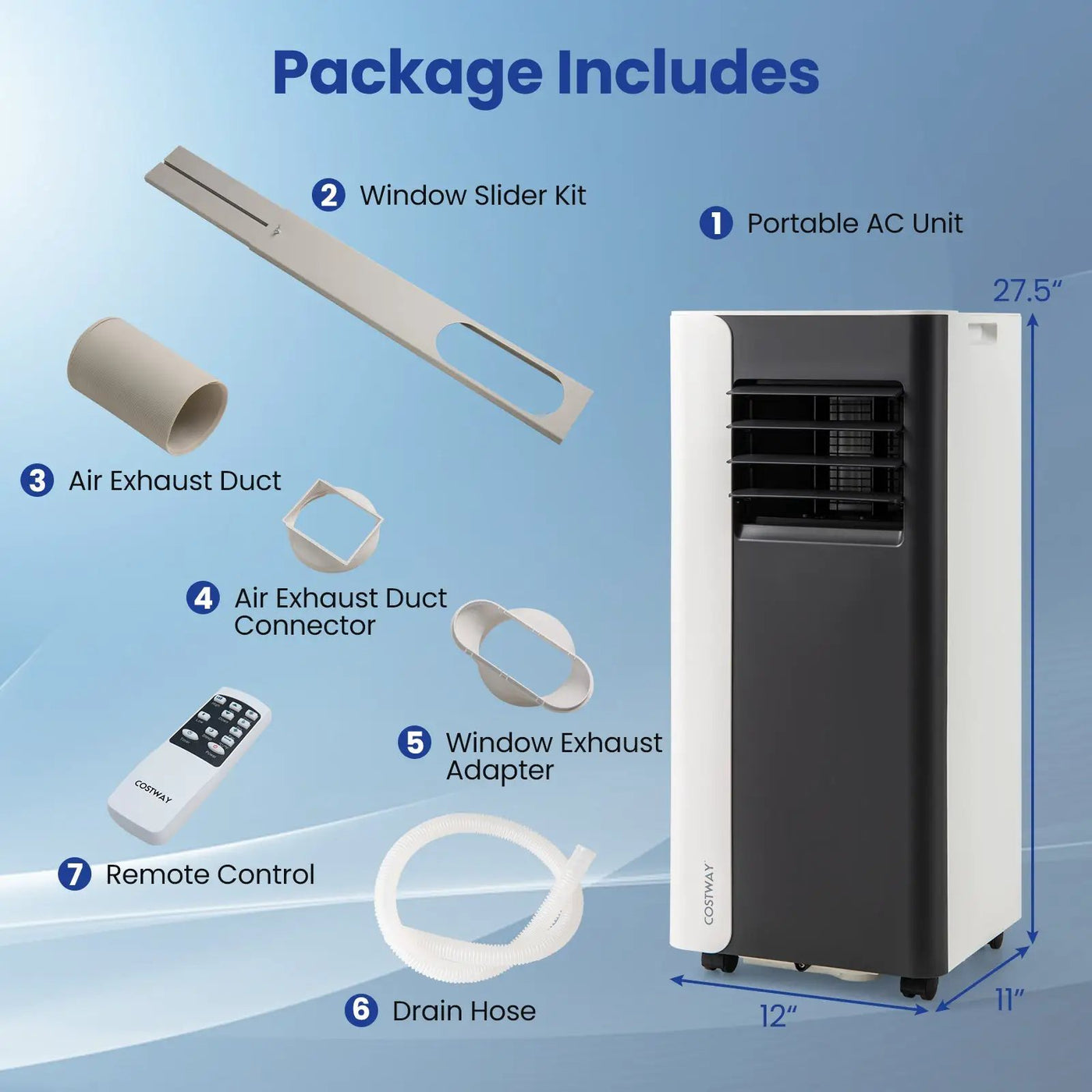 10000 BTU 3 in 1 Portable Air Conditioner with Fan and Dehumidifier Model by DirectDeals