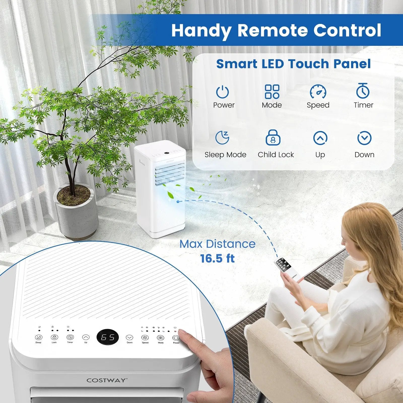10000 BTU Portable Air Conditioner with Dehumidifier by DirectDeals