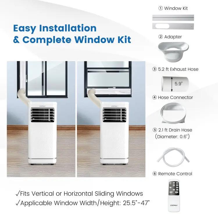 8000 BTU Portable Air Conditioner with Dehumidifier and Fan Mode by DirectDeals