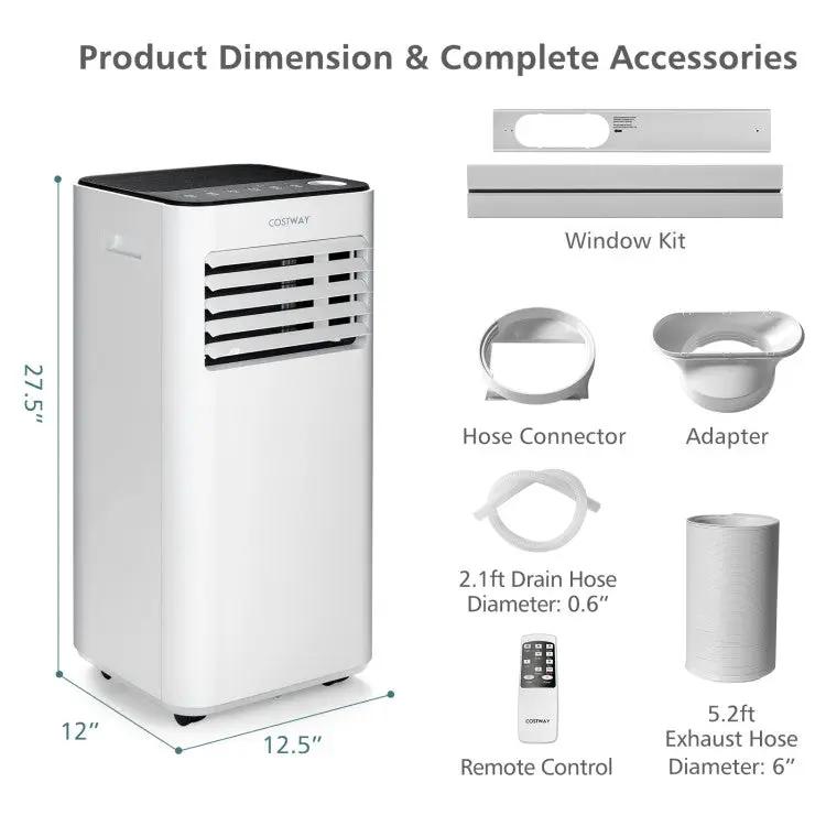 10,000 BTU (ASHRAE) Portable AC – 3-in-1 by DirectDeals