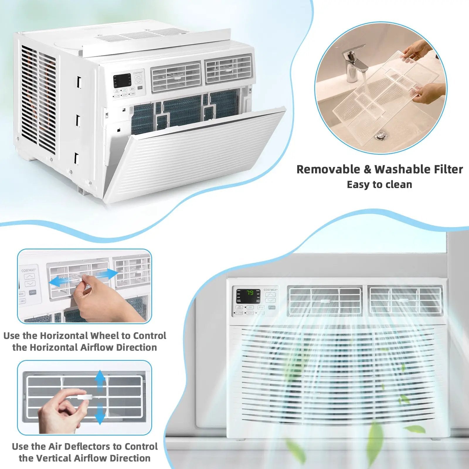 10000 BTU Window Air Conditioner-White by DirectDeals