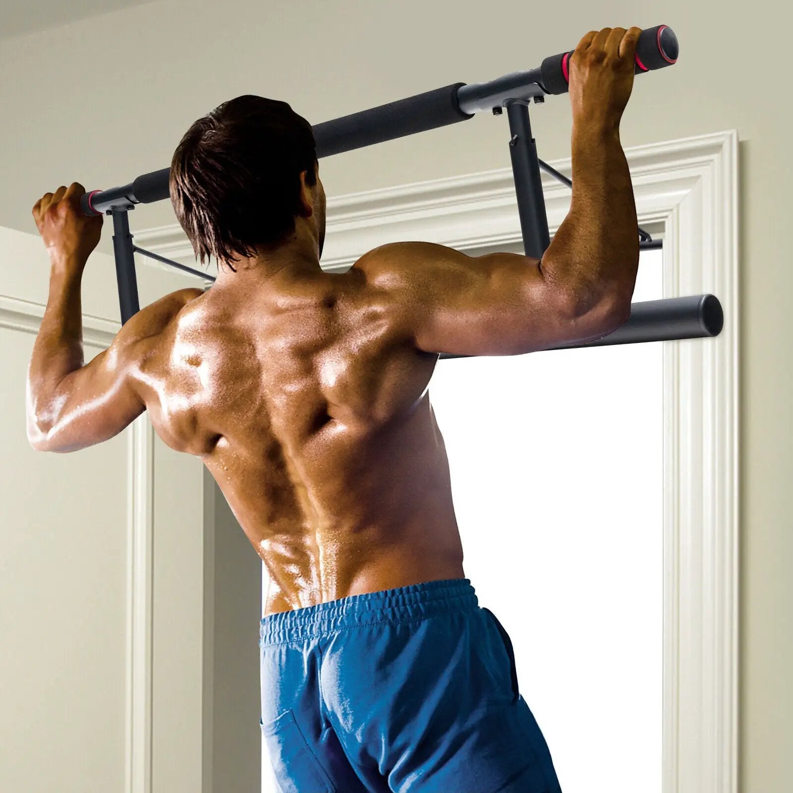Pull-up Bar for Doorway No Screw for Foldable Strength Training by DirectDeals