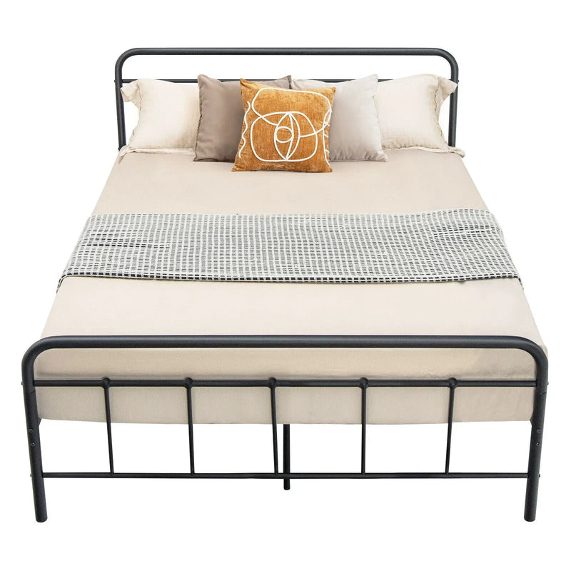 Heavy Duty Metal Platform Bed Frame with Headboard by DirectDeals