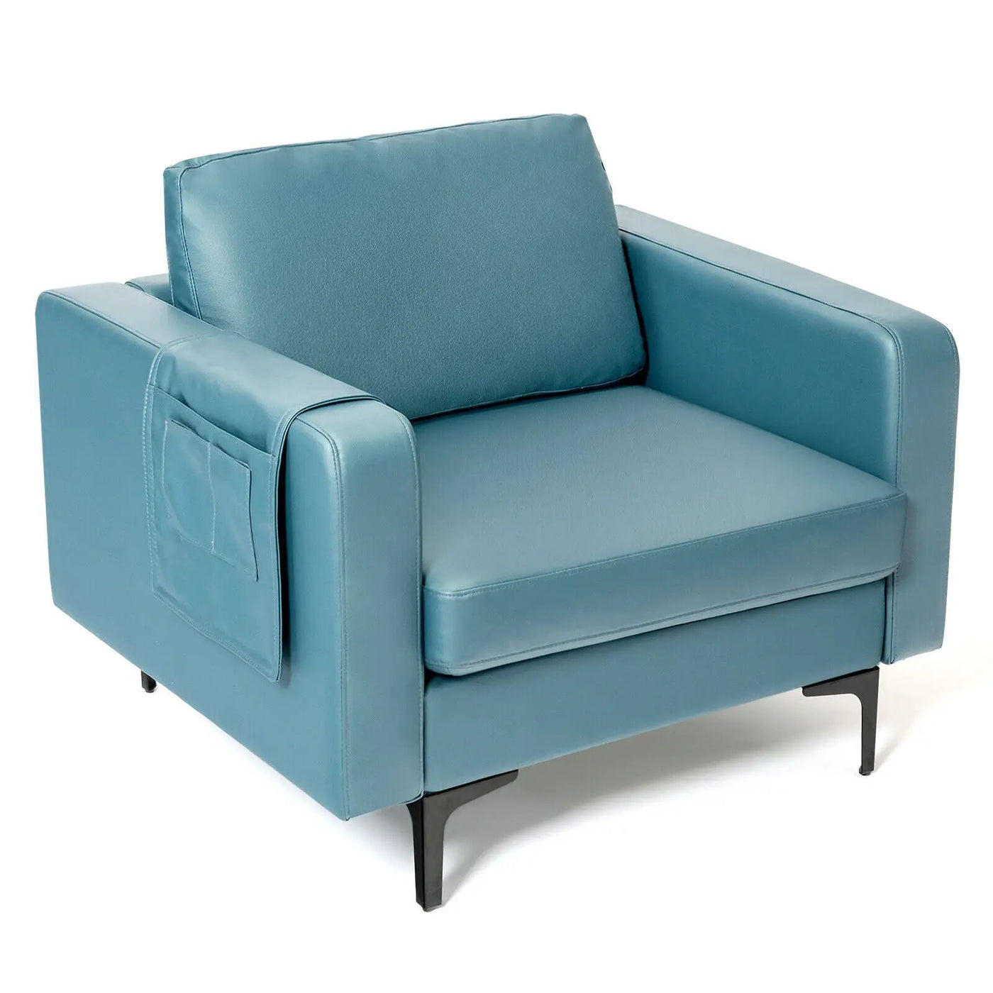 Modern Accent Armchair with Side Storage Pocket by DirectDeals