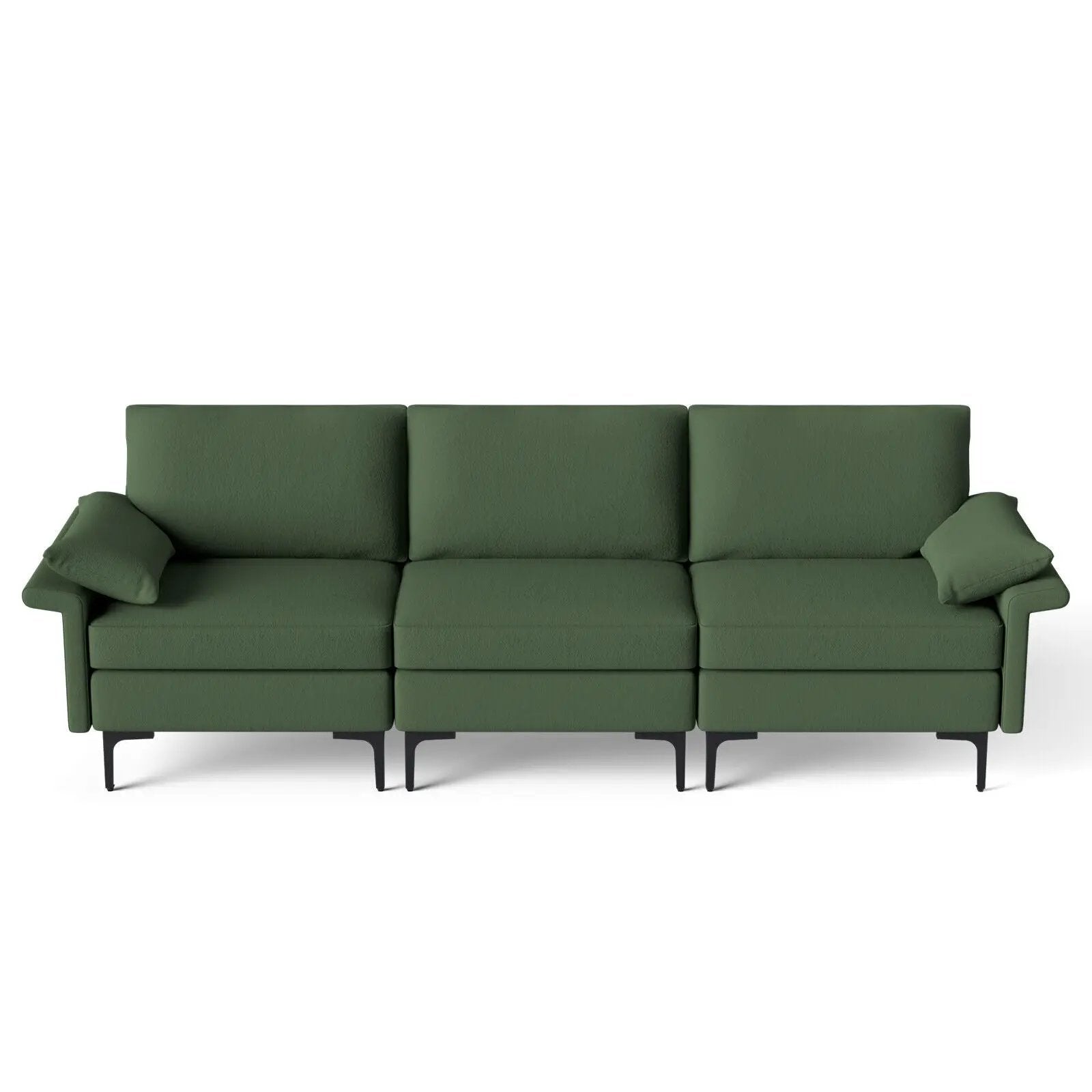 Large 3-Seat Sofa Sectional with Metal Legs for 3-4 people by DirectDeals