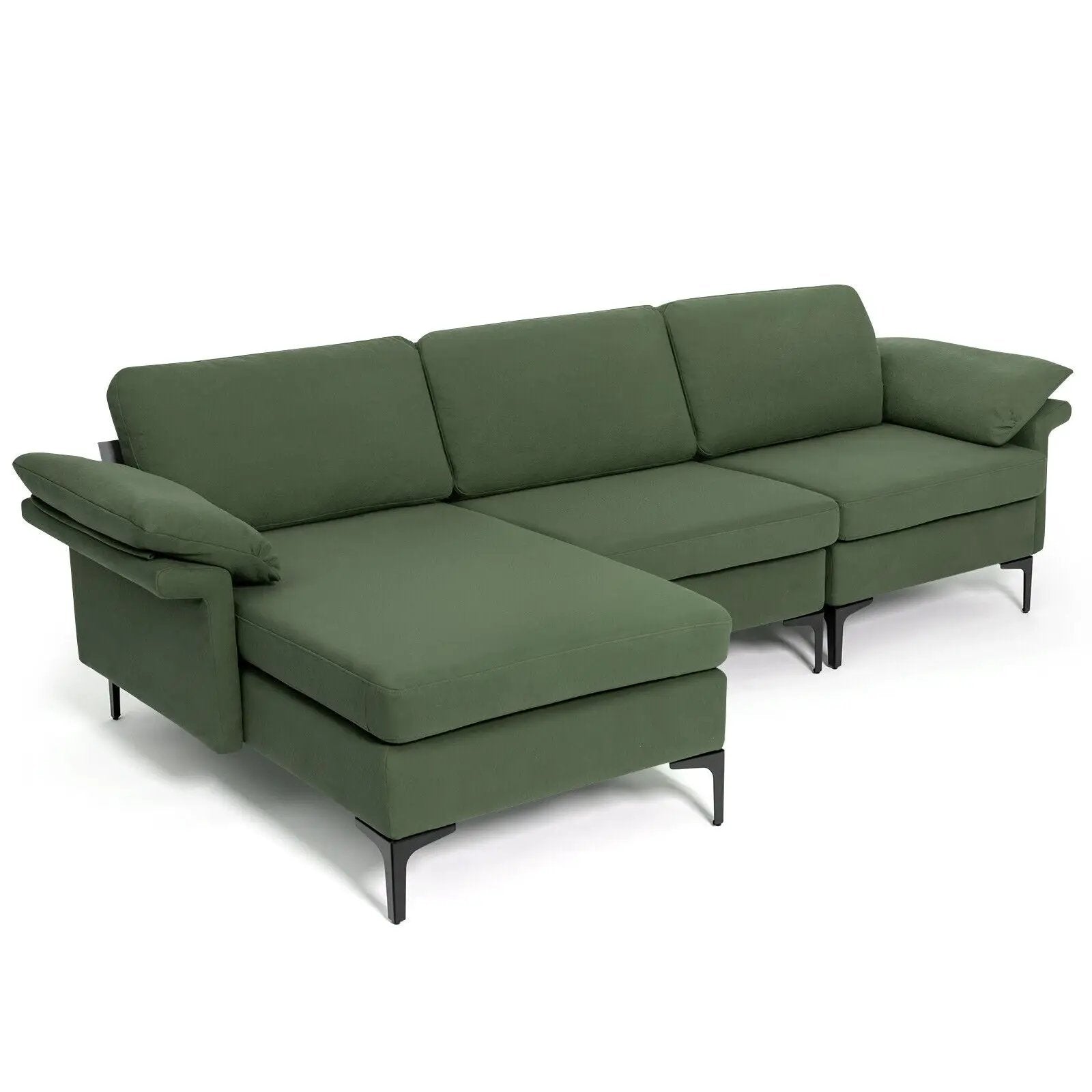 Extra Large Modular L-shaped Sectional Sofa with Reversible Chaise for 4-5 People by DirectDeals