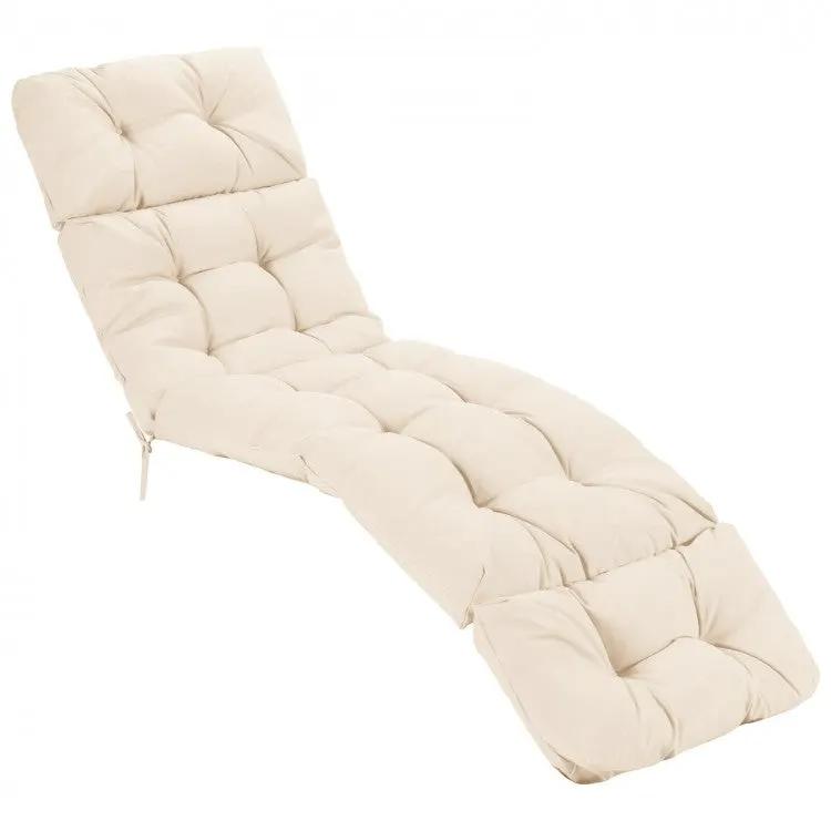 Outdoor Lounge Chaise Cushion with String Ties for Garden Poolside by DirectDeals