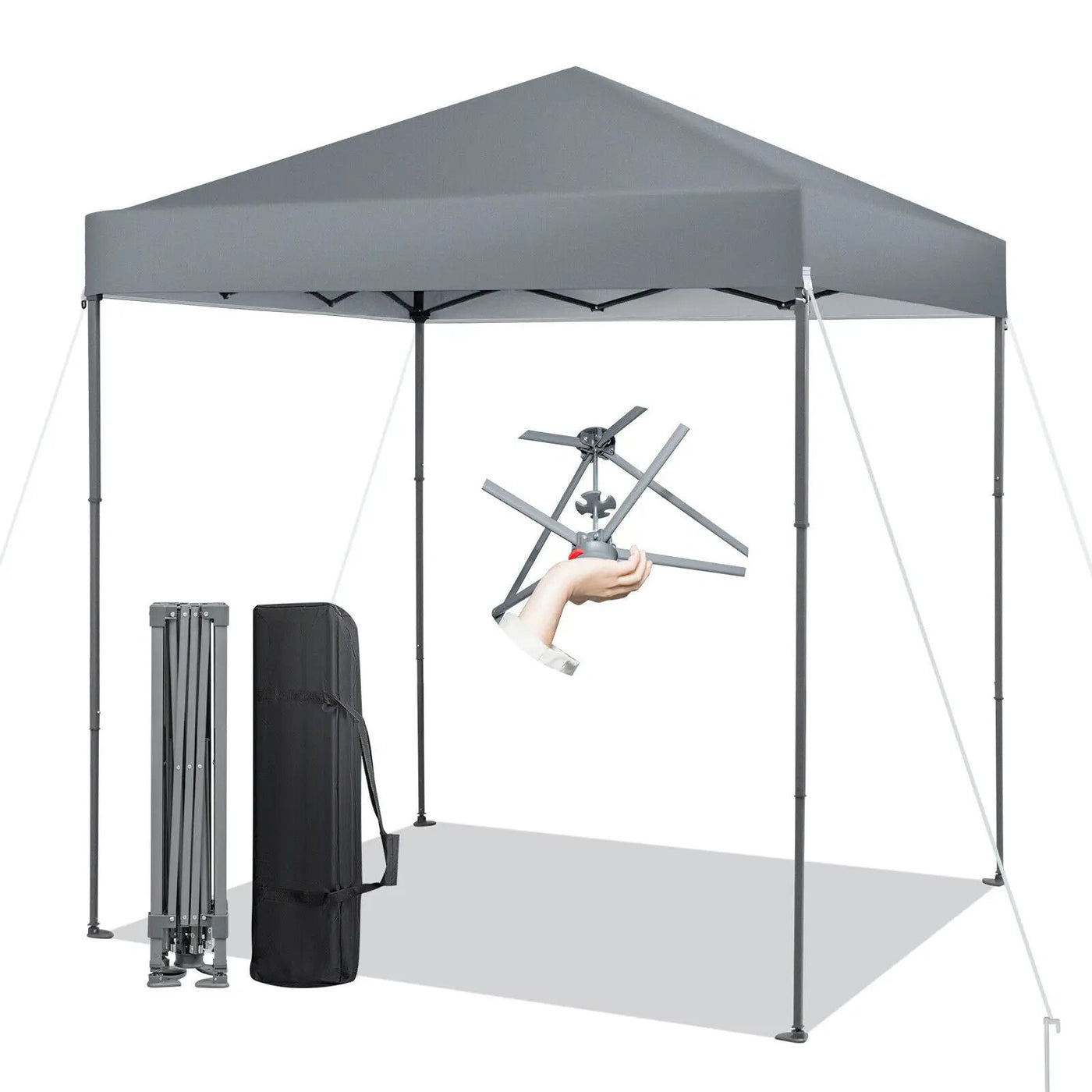 6.6 x 6.6 Feet Outdoor Pop-up Canopy Tent with UPF 50+ Sun Protection by DirectDeals