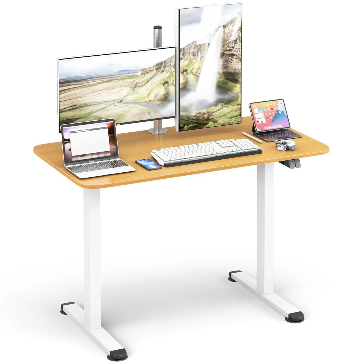 Electric Standing Desk Adjustable Stand up Computer Desk Anti-collision by DirectDeals