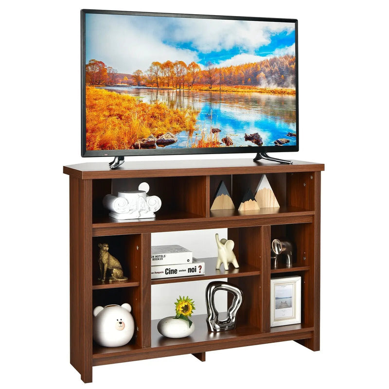 Modern Corner TV Stand with Adjustable Shelves for TVs up to 48 Inch by DirectDeals