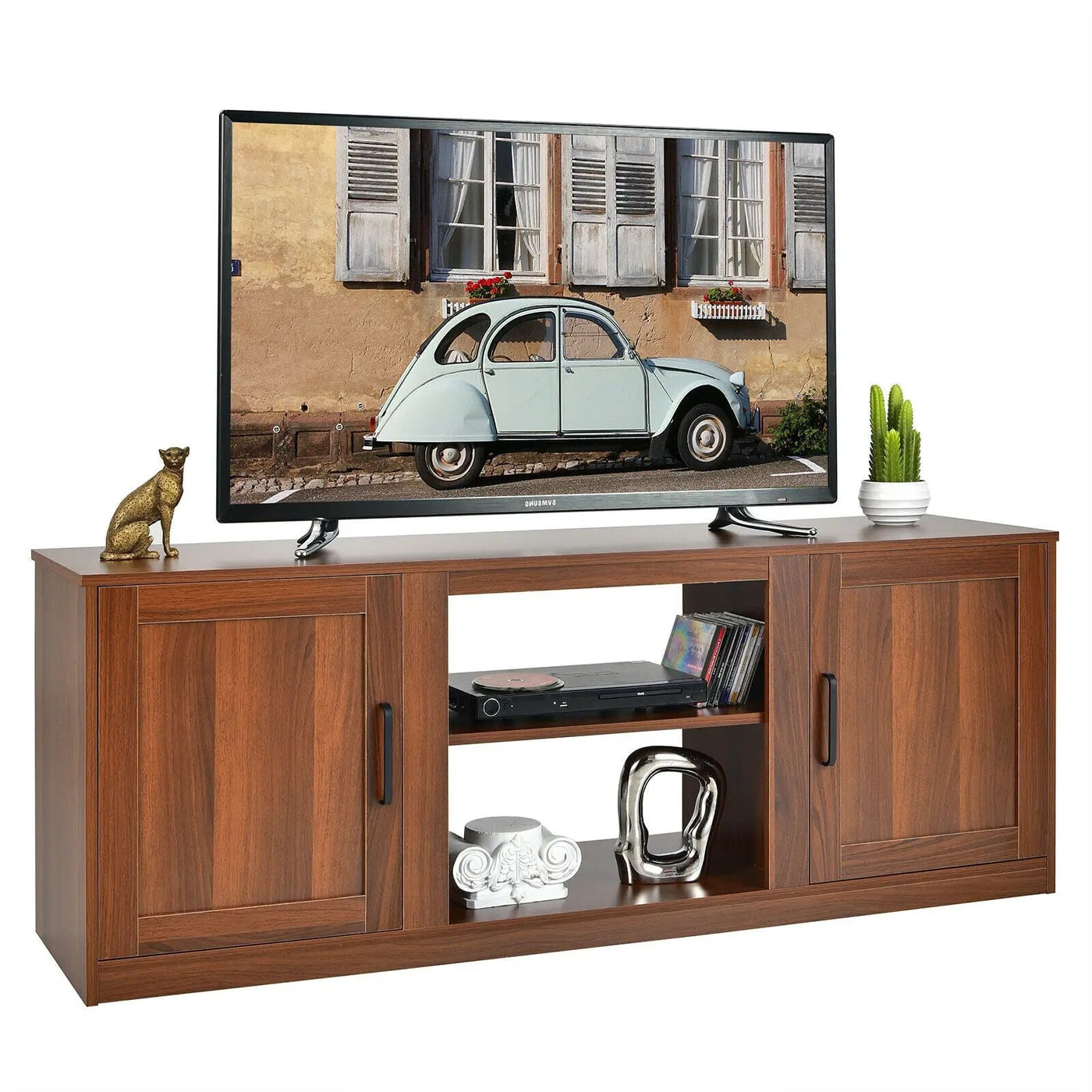 TV Stand with Double Barn Doors for TVs up to 65 Inch by DirectDeals