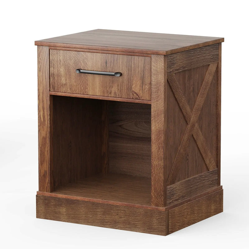 Compact Nightstand with Drawer and Shelf by DirectDeals