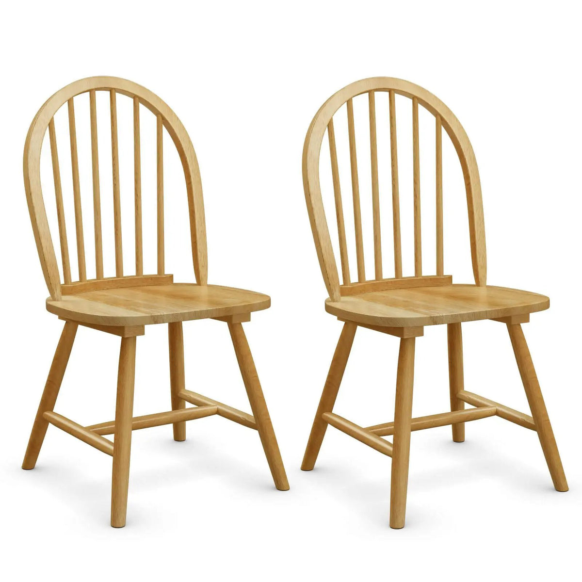 Set of 2 Vintage Windsor Wood Chair with Spindle Back for Dining Room by DirectDeals