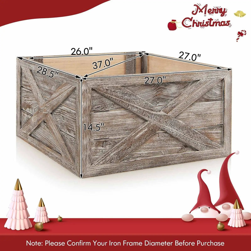 28.5 Inch Wooden Tree Collar Box for Indoor/Outdoor Use by DirectDeals