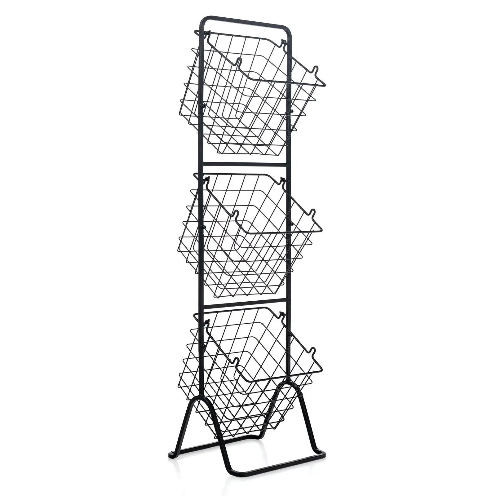 3-Tier Fruit Basket Stand with Adjustable Heights by DirectDeals