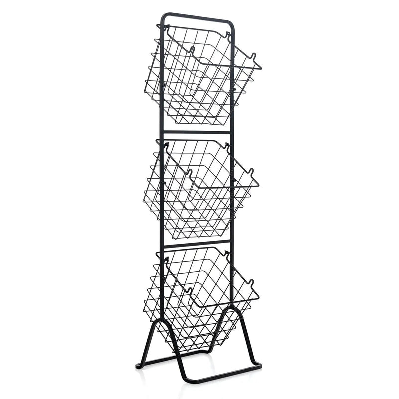 3-Tier Fruit Basket Stand with Adjustable Heights by DirectDeals