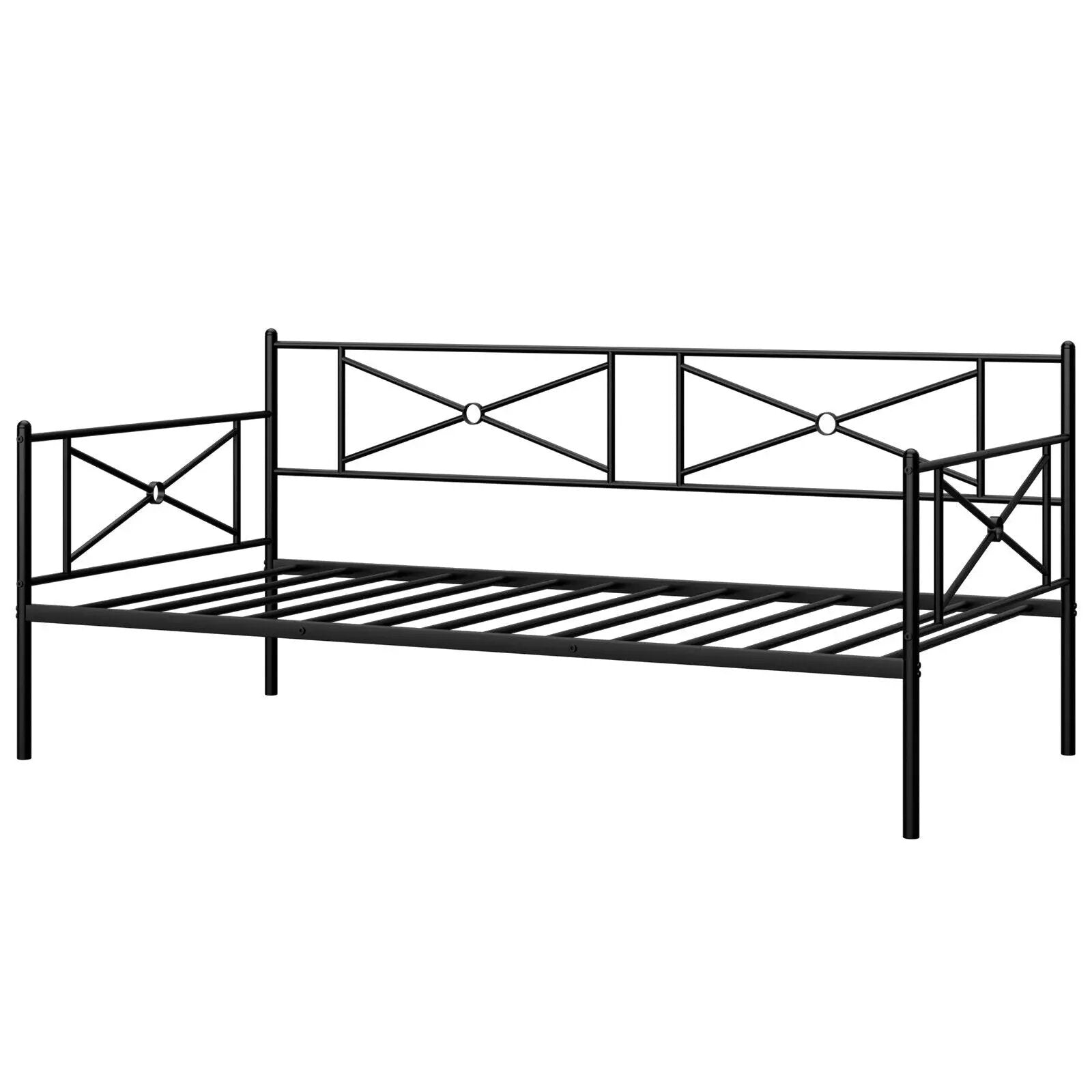 Metal Daybed Twin Bed Frame Stable Steel Slats Sofa Bed by DirectDeals