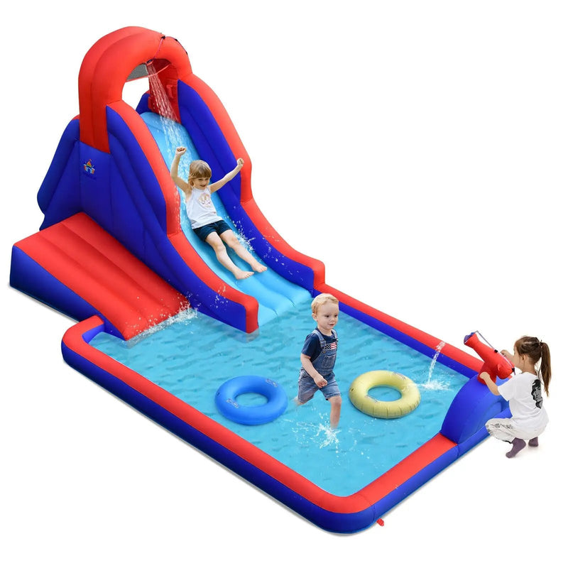 5-in-1 Inflatable Water Slide with Climbing Wall by DirectDeals