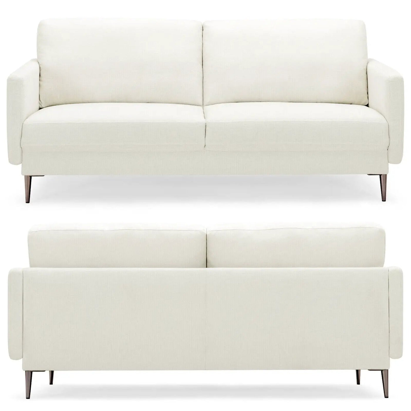 Modern Loveseat with Comfy Backrest Cushions by DirectDeals