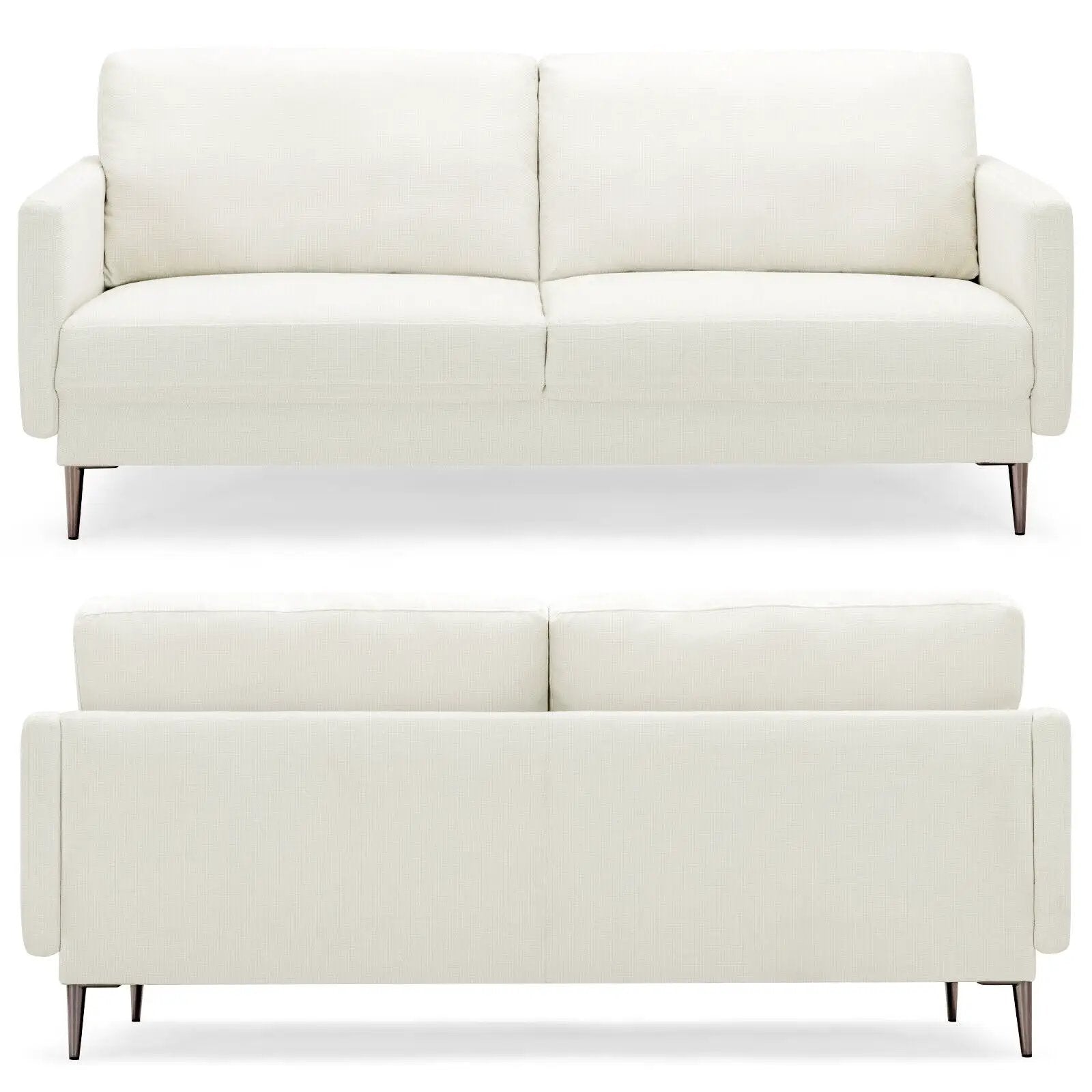 Modern Loveseat with Comfy Backrest Cushions by DirectDeals