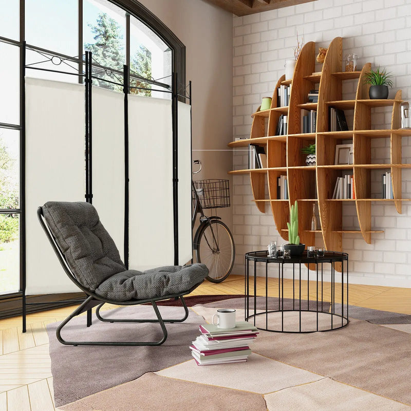 6 Feet 4-Panel Folding Freestanding Room Divider by DirectDeals