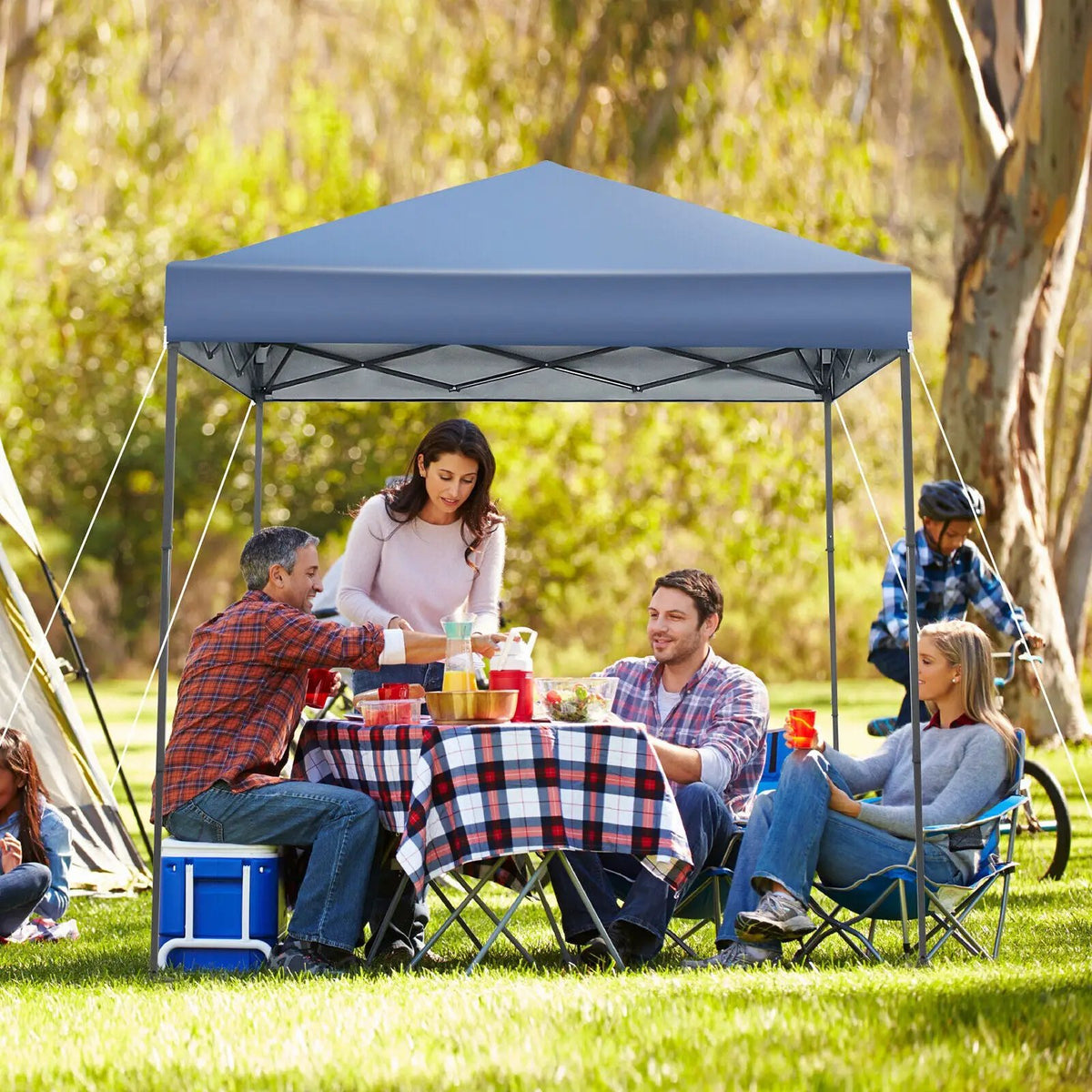 6.6 x 6.6 Feet Outdoor Pop-up Canopy Tent with UPF 50+ Sun Protection by DirectDeals