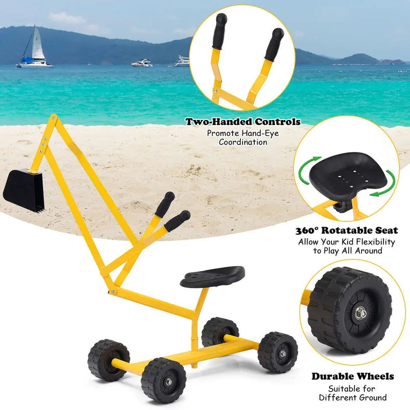 Heavy Duty Steel Frame Kid Ride-on Sand Digger by DirectDeals