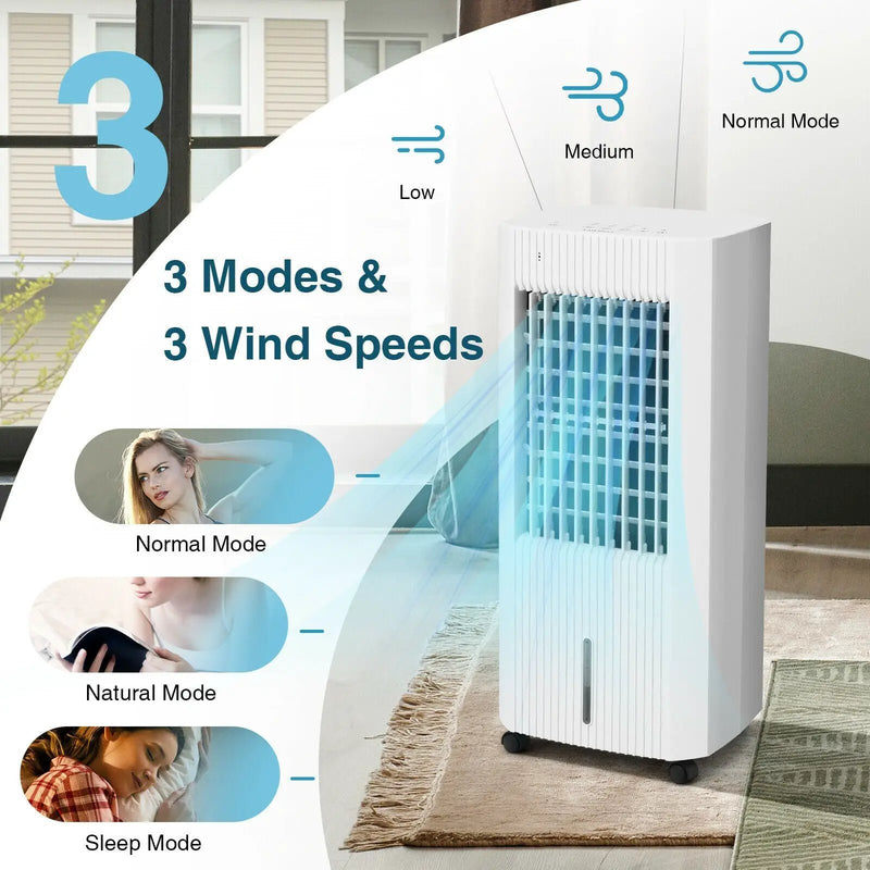 3-in-1 Evaporative Air Cooler with 3 Modes-White by DirectDeals