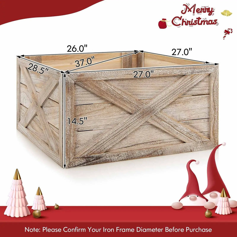 28.5 Inch Wooden Tree Collar Box for Indoor/Outdoor Use by DirectDeals