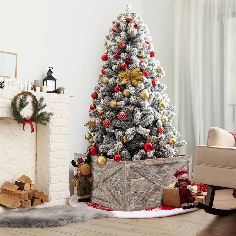 28.5 Inch Wooden Tree Collar Box for Indoor/Outdoor Use by DirectDeals