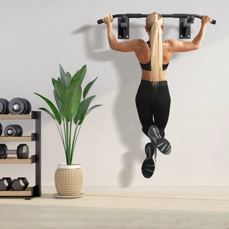 Wall Mounted Multi-Grip Pull Up Bar with Foam Handgrips by DirectDeals
