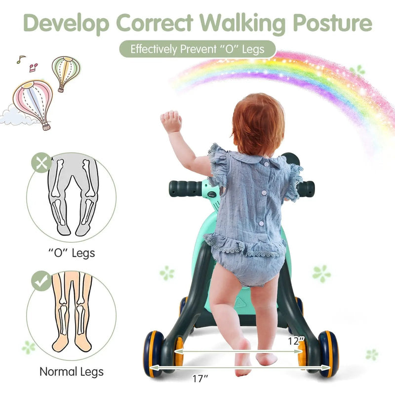 2-in-1 Baby Sit to Stand Learning Walker with Lights and Sounds by DirectDeals