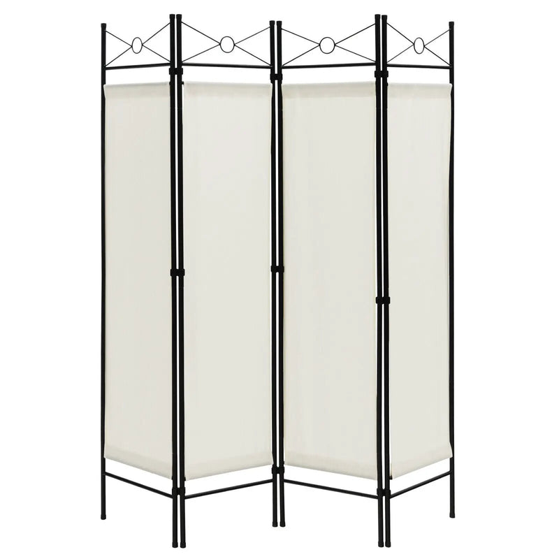 6 Feet 4-Panel Folding Freestanding Room Divider by DirectDeals