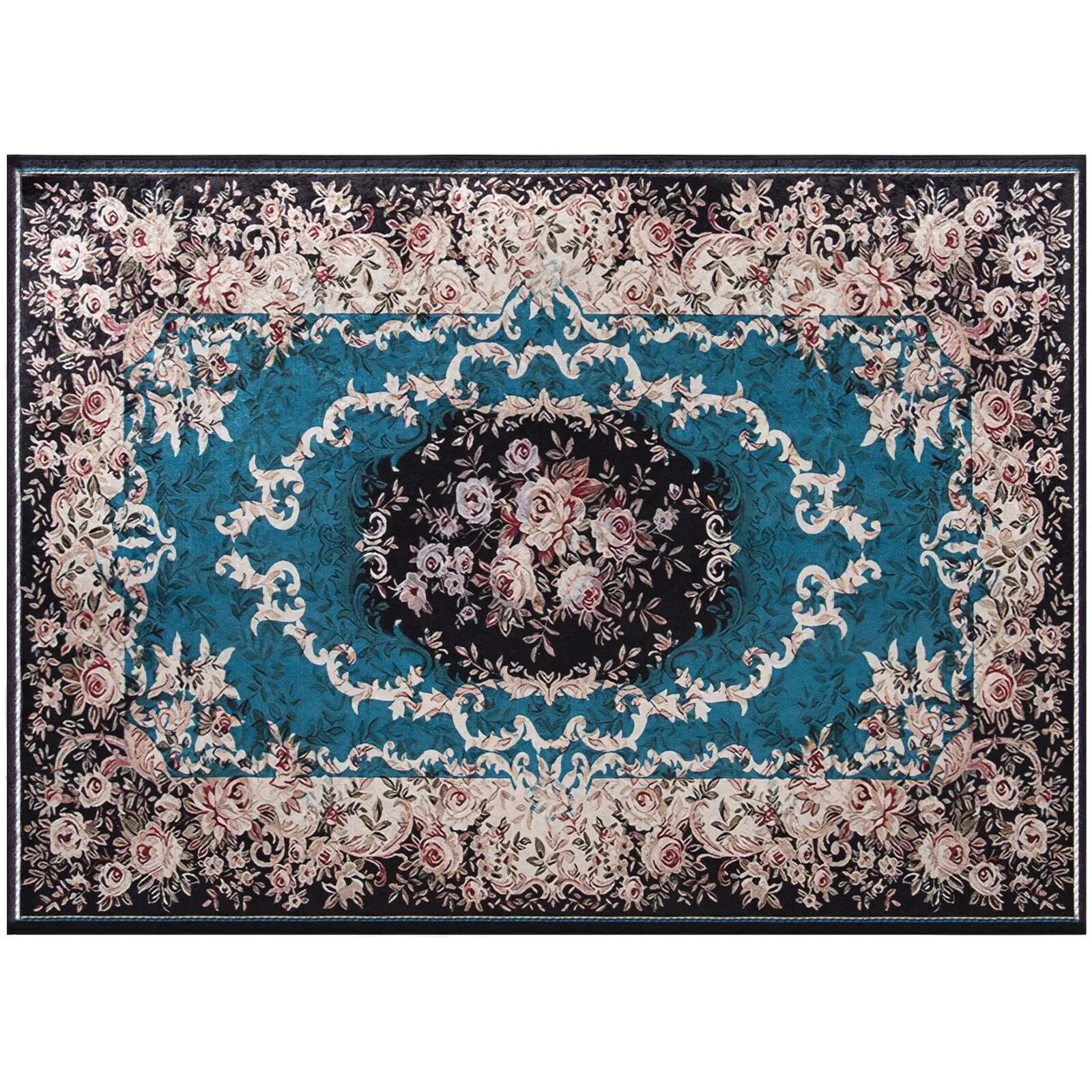 Area Rug with Non-Shedding Surface and Anti-slip Bottom by DirectDeals