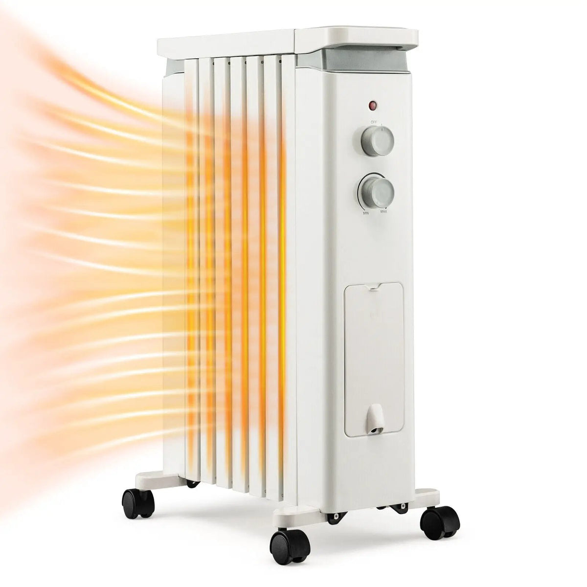 1500W Portable Oil Filled Radiator Heater with 3 Heat Settings by DirectDeals